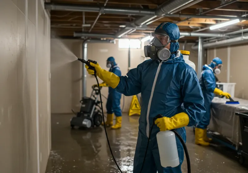 Basement Sanitization and Antimicrobial Treatment process in Coffey County, KS