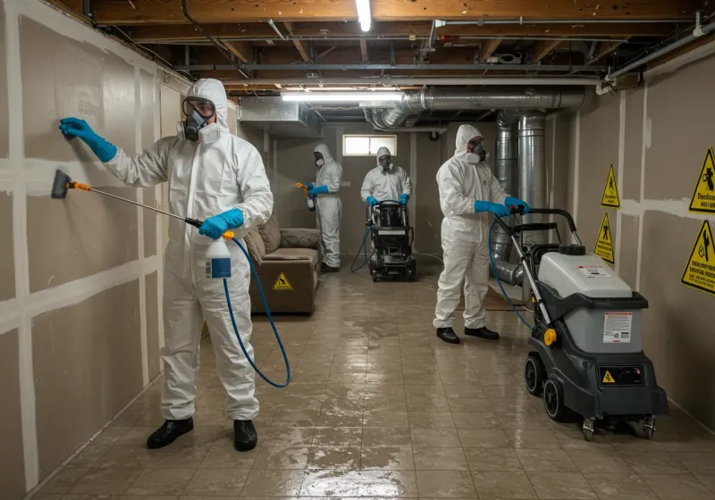 Basement Moisture Removal and Structural Drying process in Coffey County, KS